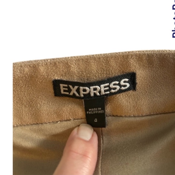 Express suede tan hippie western skirt size 4 - Picture 3 of 8